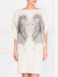 Свободное платье из жатого шелка с принтом Antonio Berardi  –  Модель Верх-Низ
