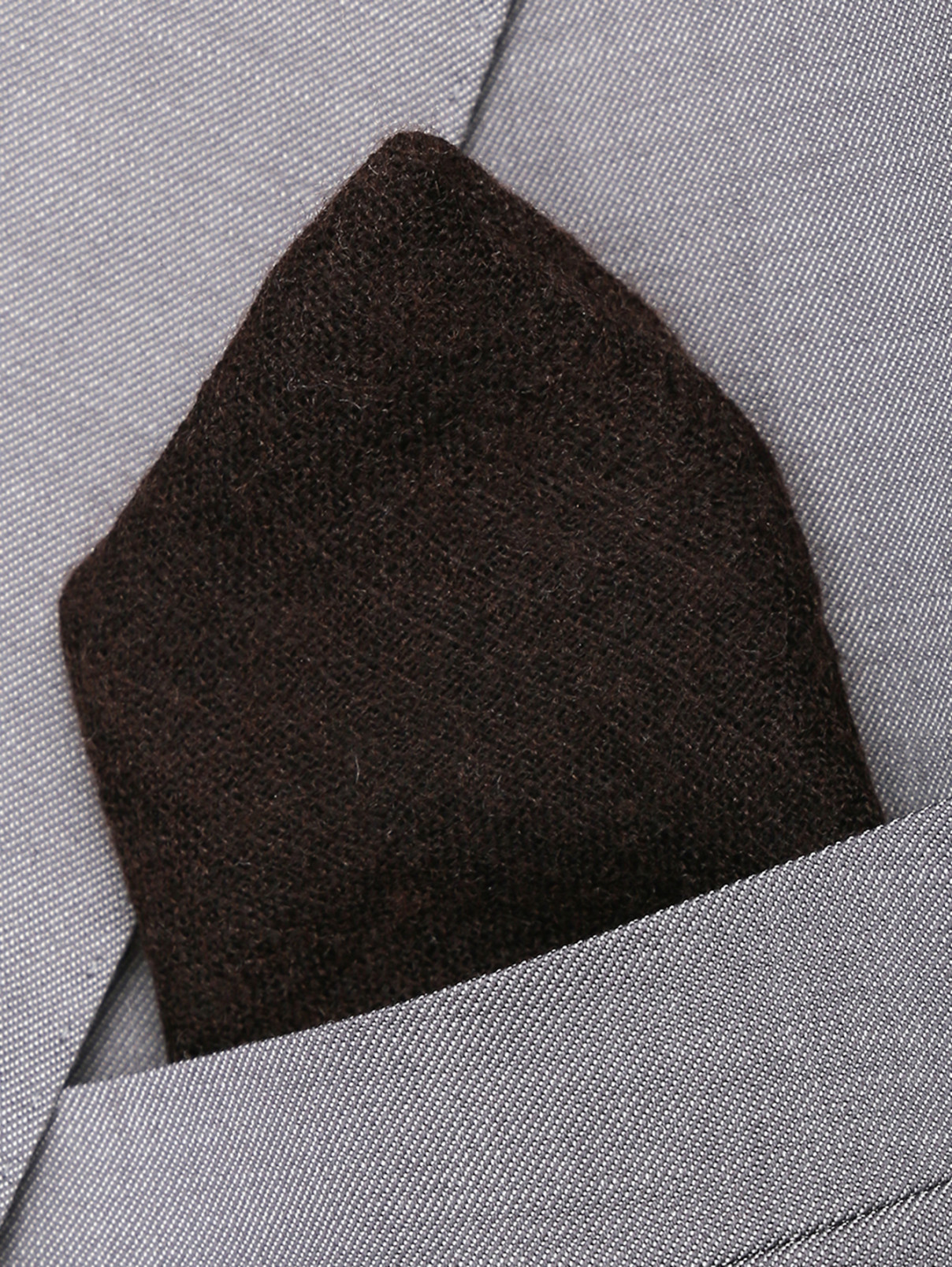 Платок из шерсти с узором LARDINI  –  МодельВерхНиз  – Цвет:  Коричневый