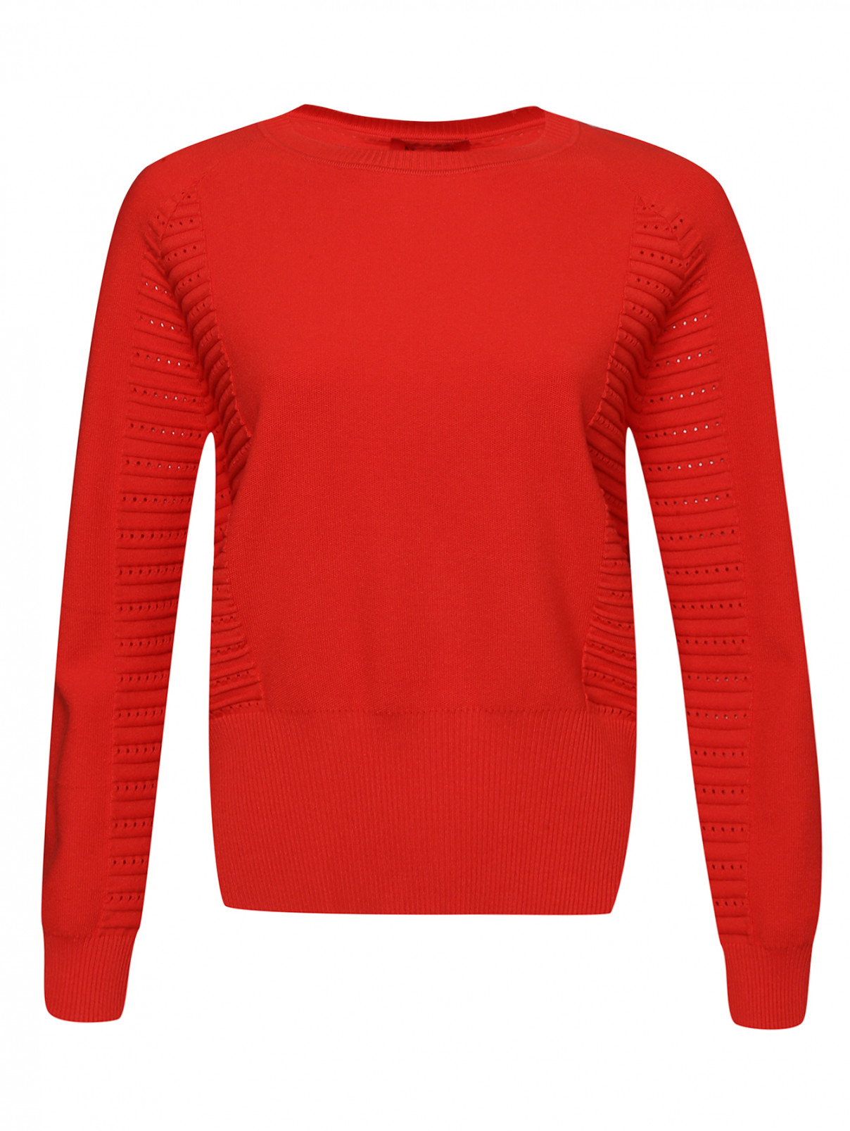 Джемпер ажурной вязки Max&Co  –  Общий вид  – Цвет:  Красный