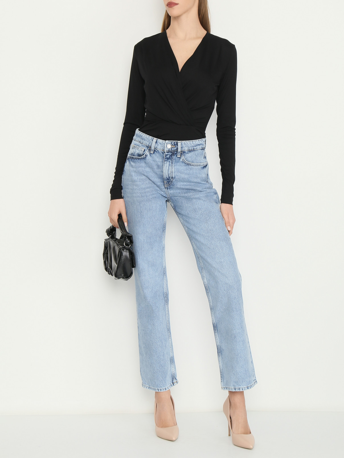 Боди из вискозы и эластана Max Mara  –  МодельОбщийВид  – Цвет:  Черный