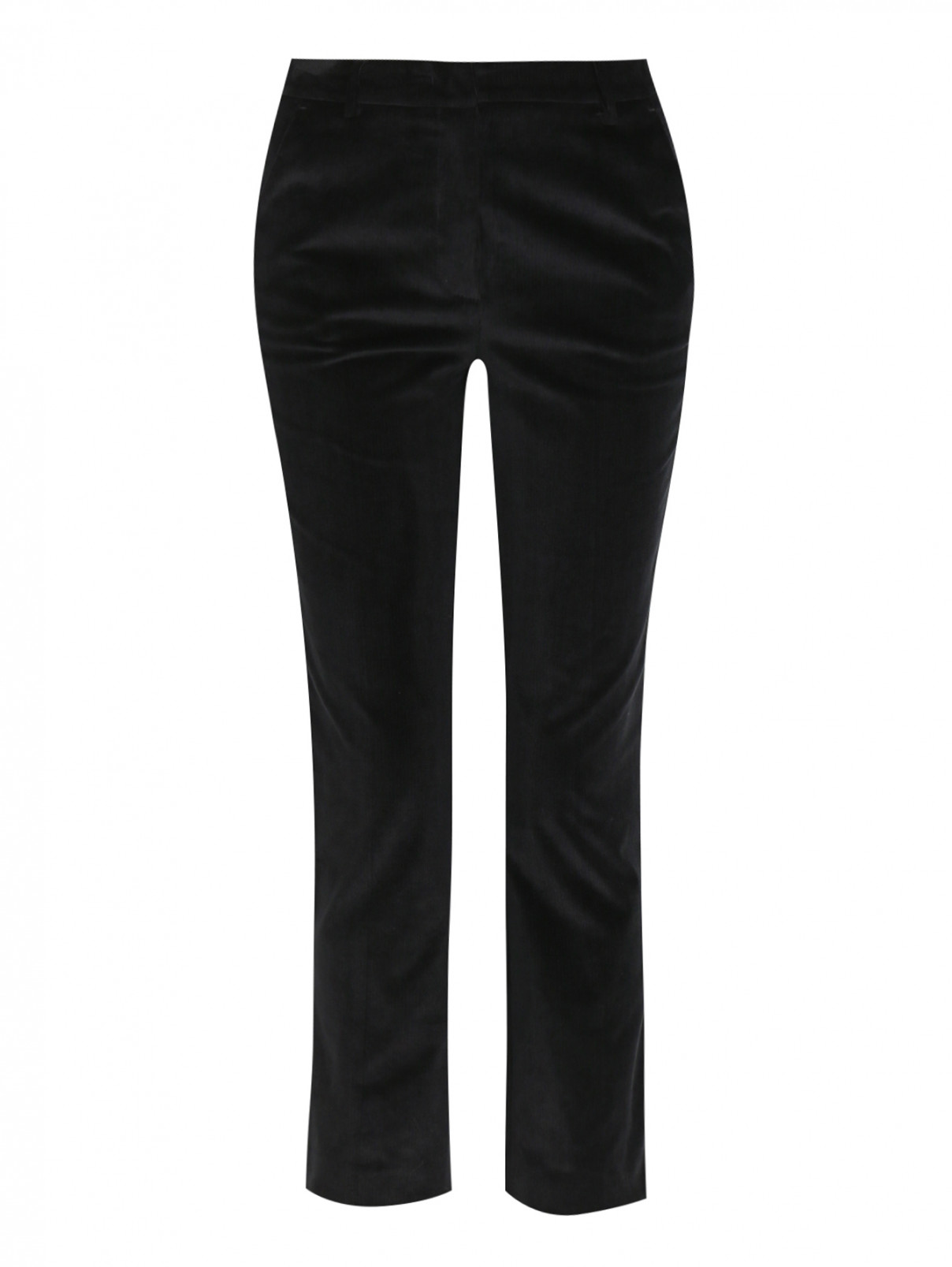 Укороченные брюки из хлопка Weekend Max Mara  –  Общий вид  – Цвет:  Черный