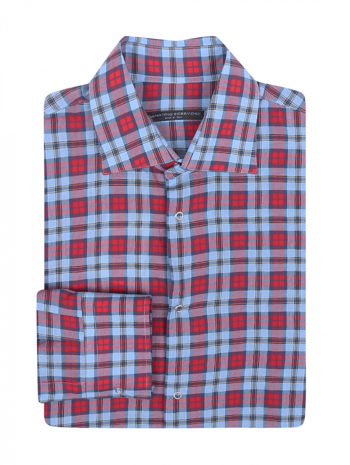 Рубашка из хлопка с узором "клетка" Ermanno Scervino  –  Общий вид  – Цвет:  Узор