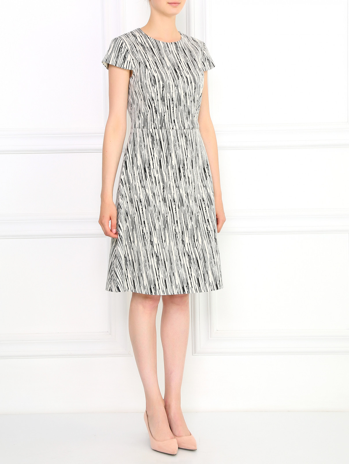 Платье-футляр с абстрактным узором A La Russe  –  Модель Общий вид  – Цвет:  Узор