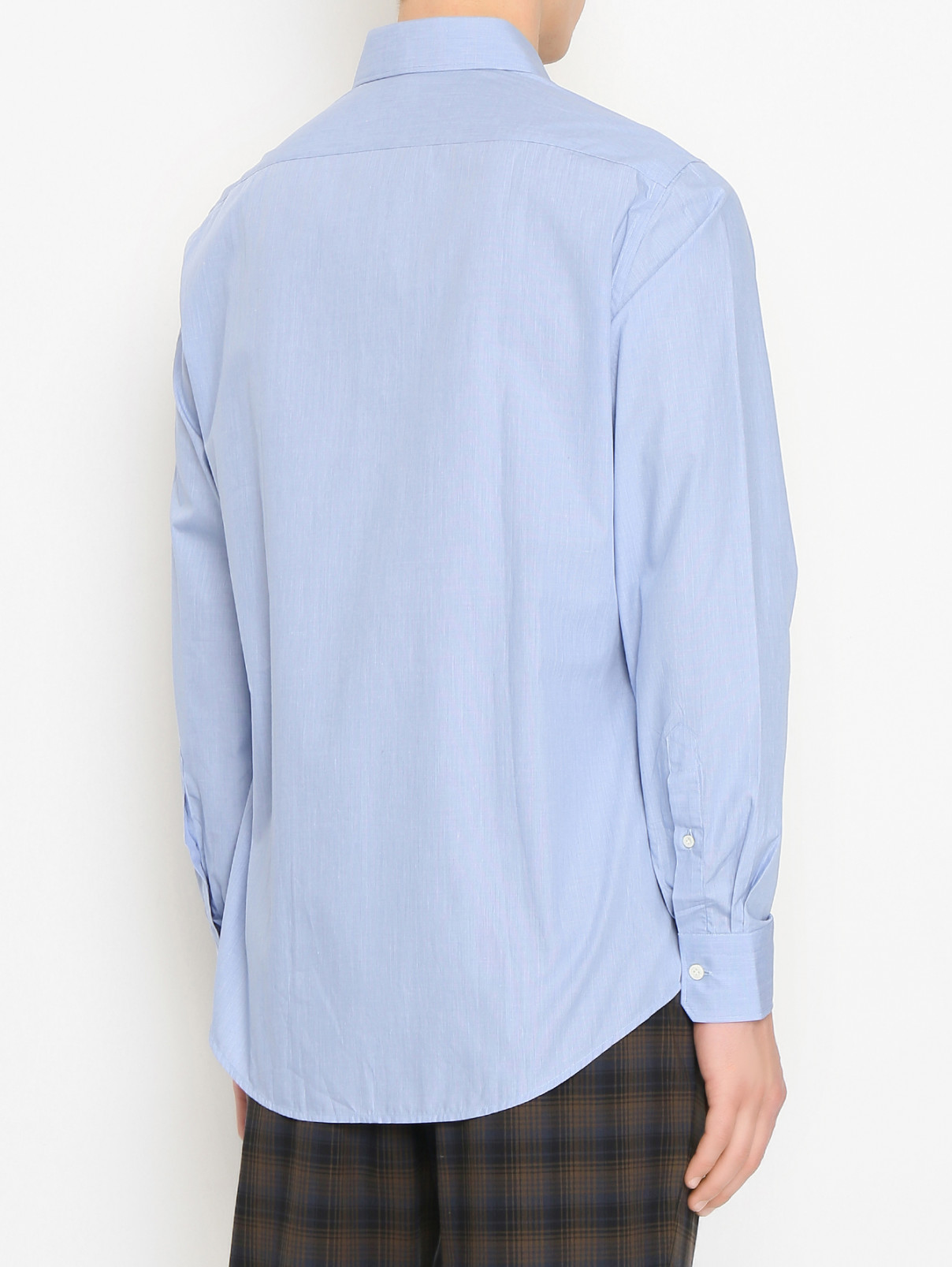 Рубашка из хлопка Pal Zileri  –  МодельВерхНиз1  – Цвет:  Синий