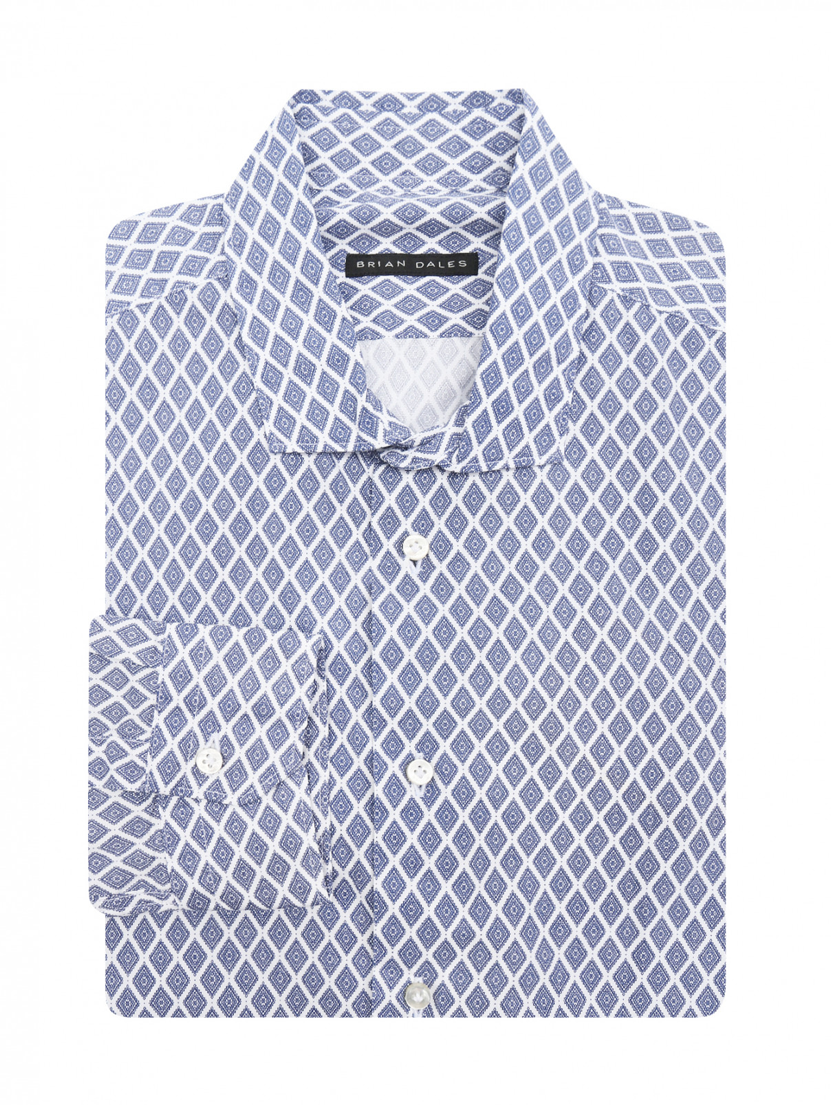 Рубашка из хлопка с узором Brian Dales  –  Общий вид  – Цвет:  Узор