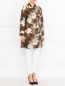 Пальто из смешанного шелка с цветочным узором Moschino  –  Модель Общий вид