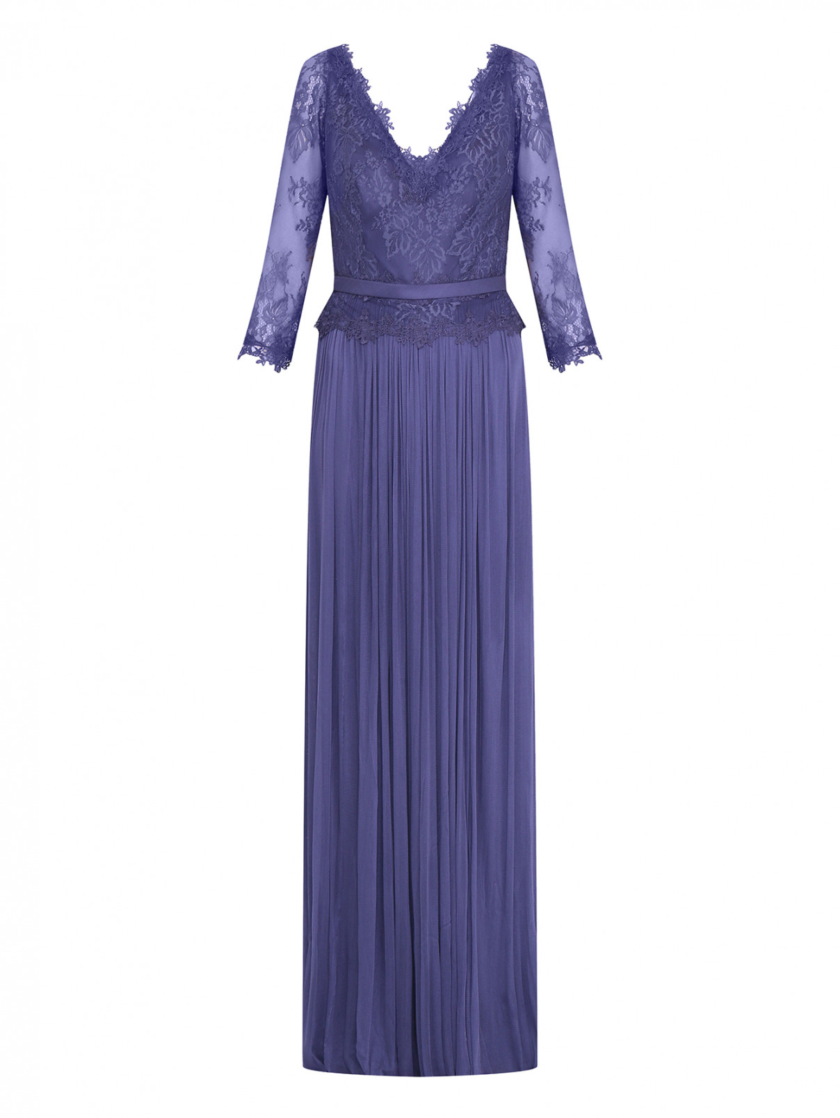 Платье-макси с кружевным узором Rosa Clara  –  Общий вид  – Цвет:  Фиолетовый