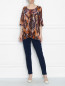 Блуза из шелка с коротким рукавом Marina Rinaldi  –  МодельОбщийВид