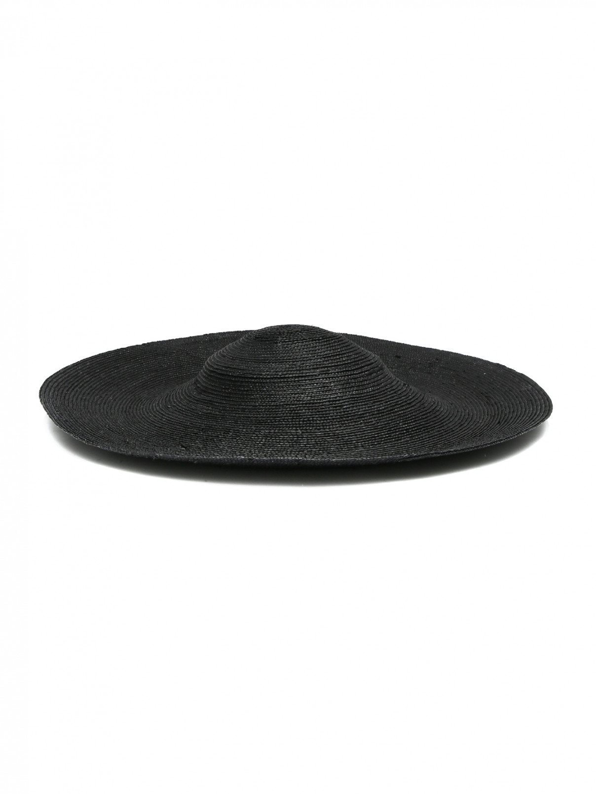Шляпа соломенная с широкими полями Weekend Max Mara  –  Общий вид  – Цвет:  Черный