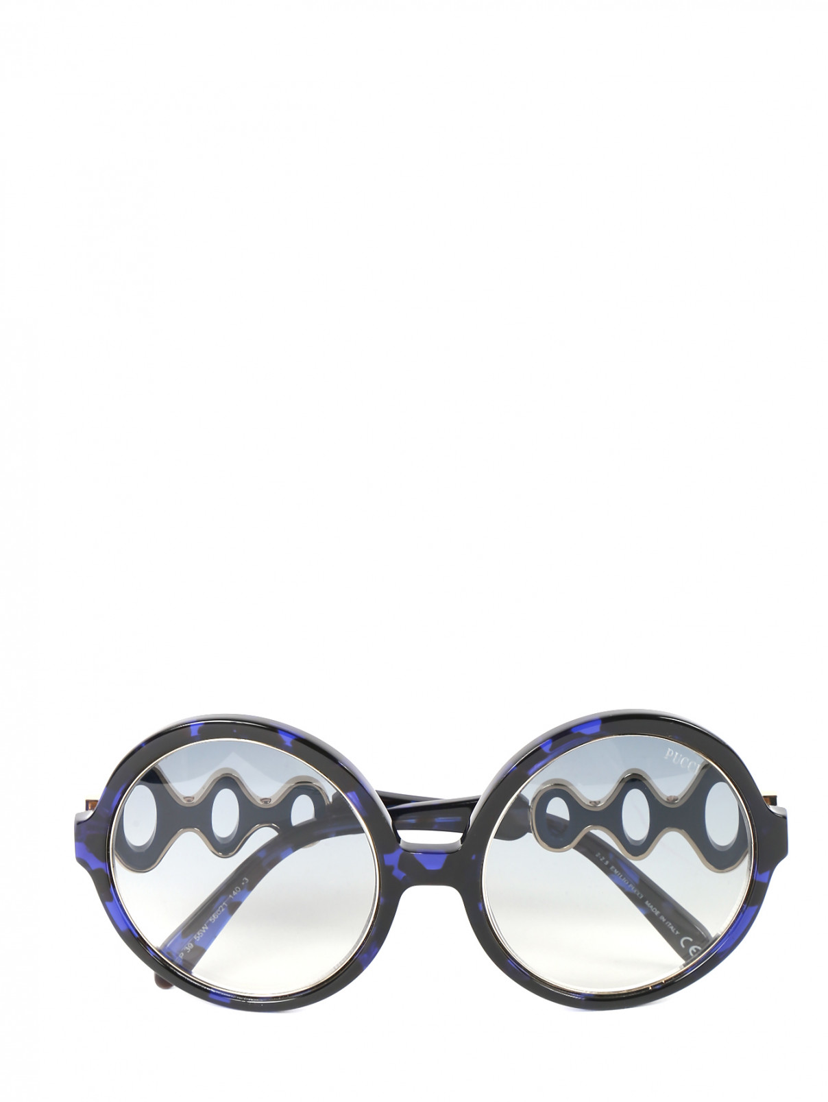 Солнцезащитные очки в пластиковой оправе Emilio Pucci  –  Общий вид  – Цвет:  Мультиколор