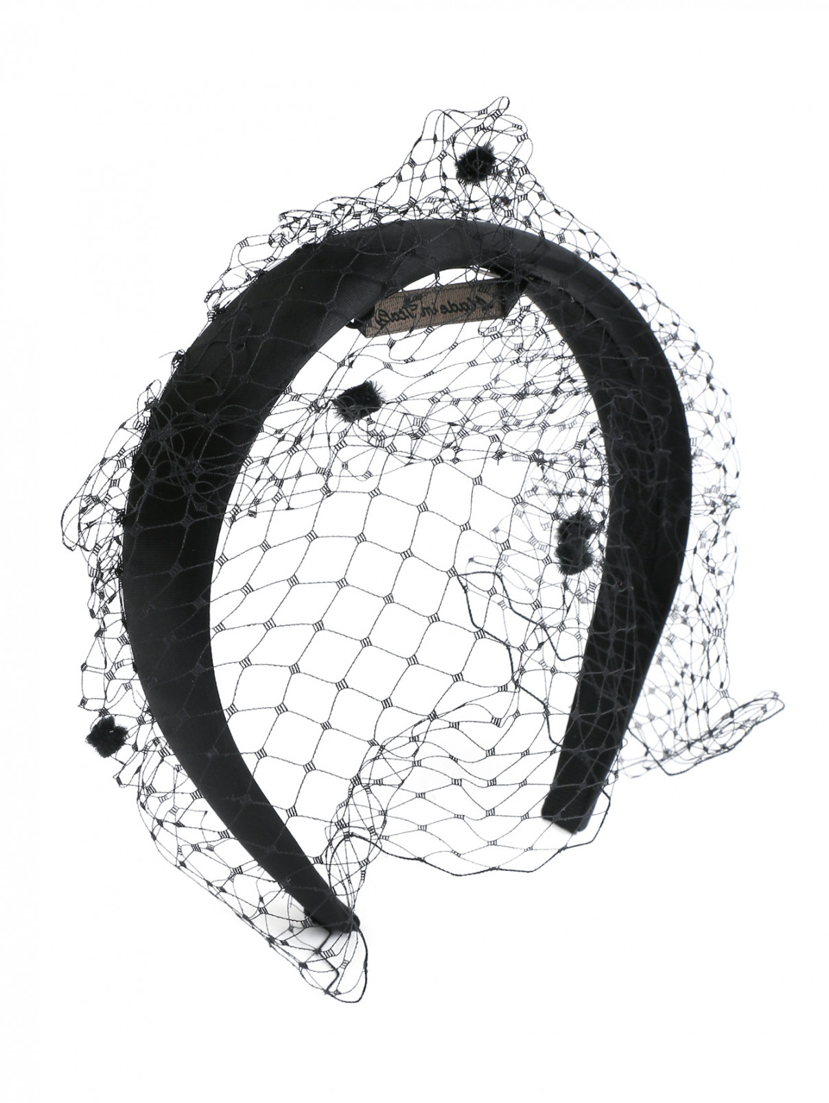 Ободок с декоративной сеткой Marina Rinaldi  –  Общий вид  – Цвет:  Черный