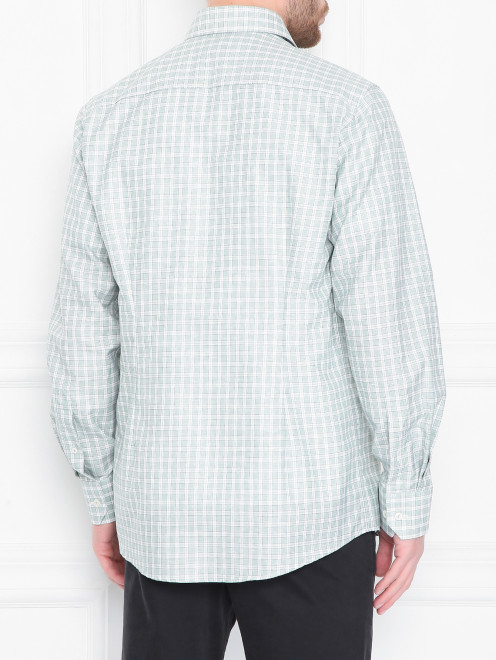 Рубашка из хлопка свободного кроя с узором  - МодельВерхНиз1