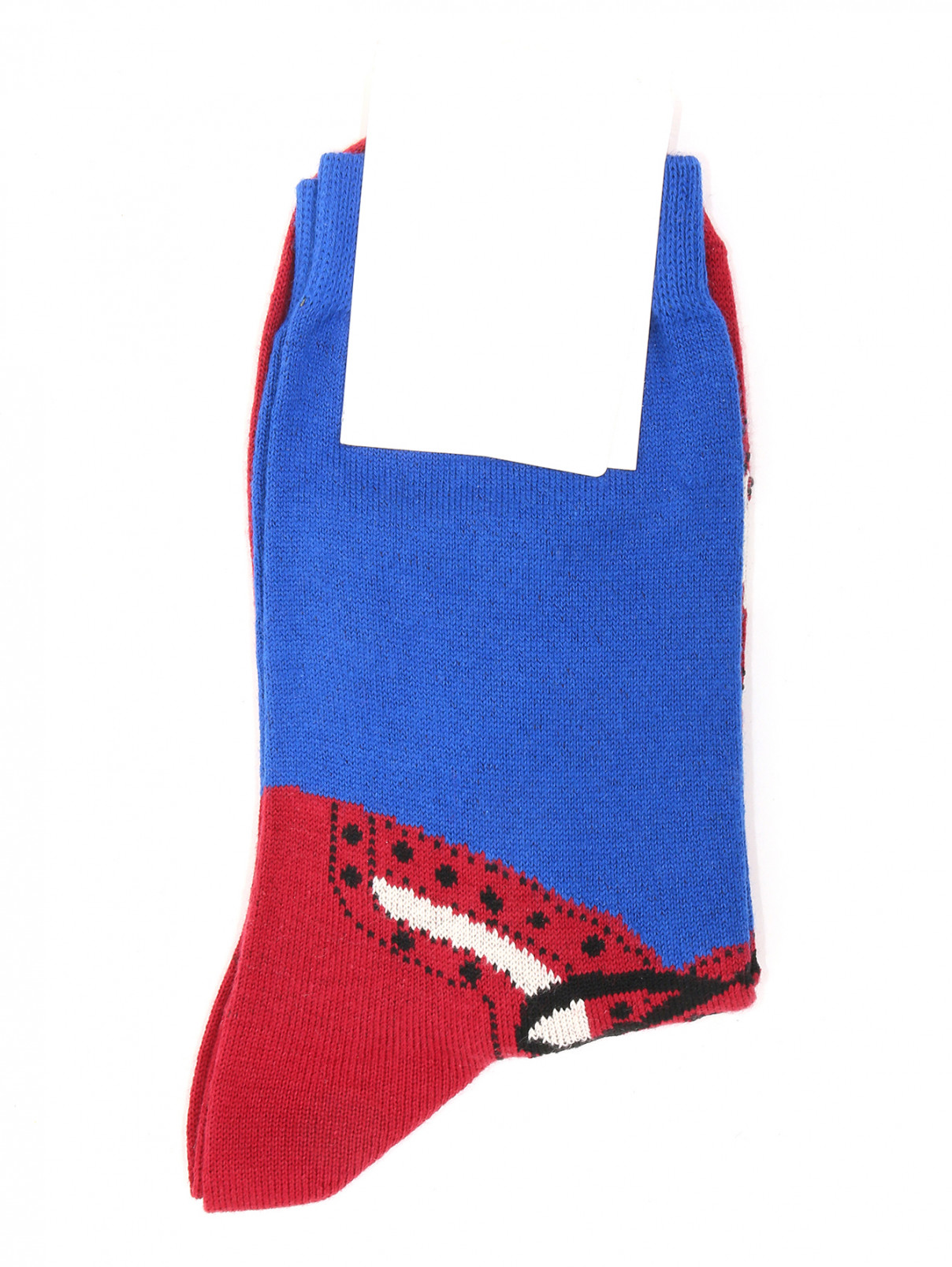 Носки из хлопка с узором Paul Smith  –  Общий вид  – Цвет:  Красный