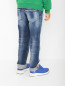Прямые джинсы с надрезами Dsquared2  –  МодельВерхНиз1