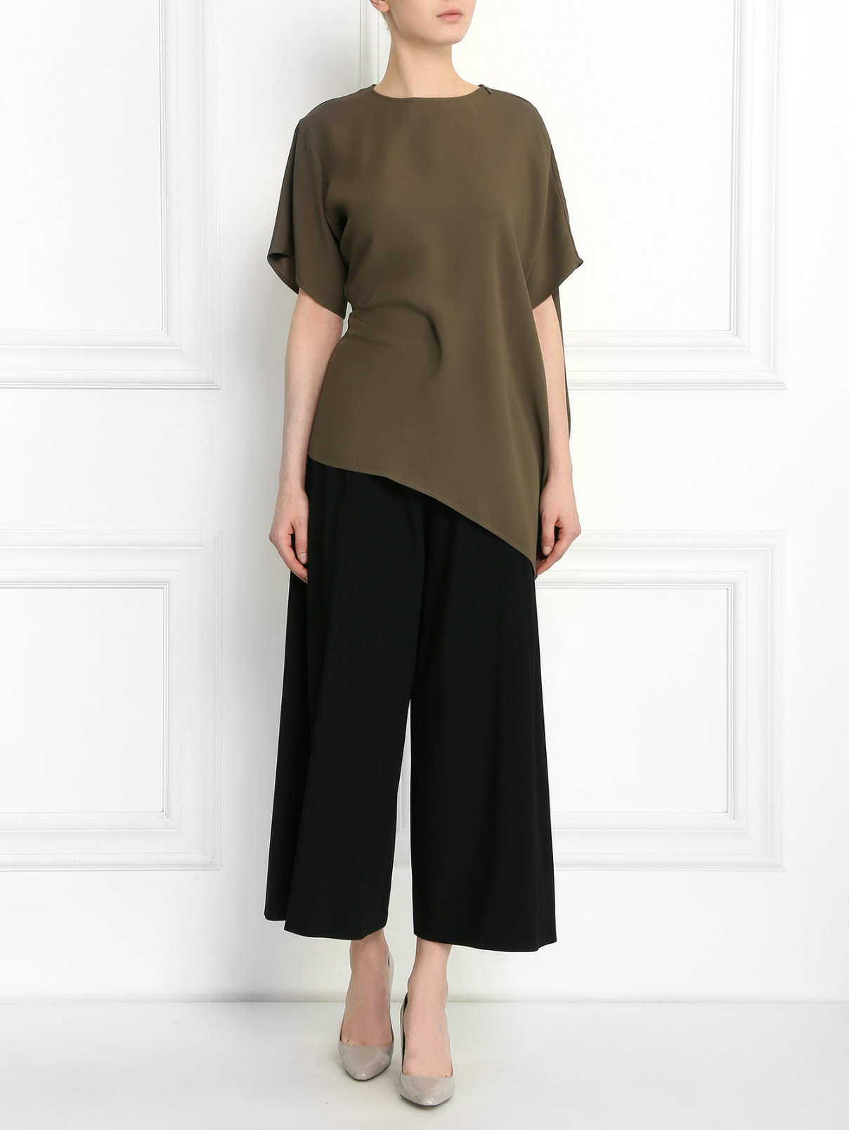 Блуза асимметричного кроя Jean Paul Gaultier  –  Модель Общий вид  – Цвет:  Зеленый