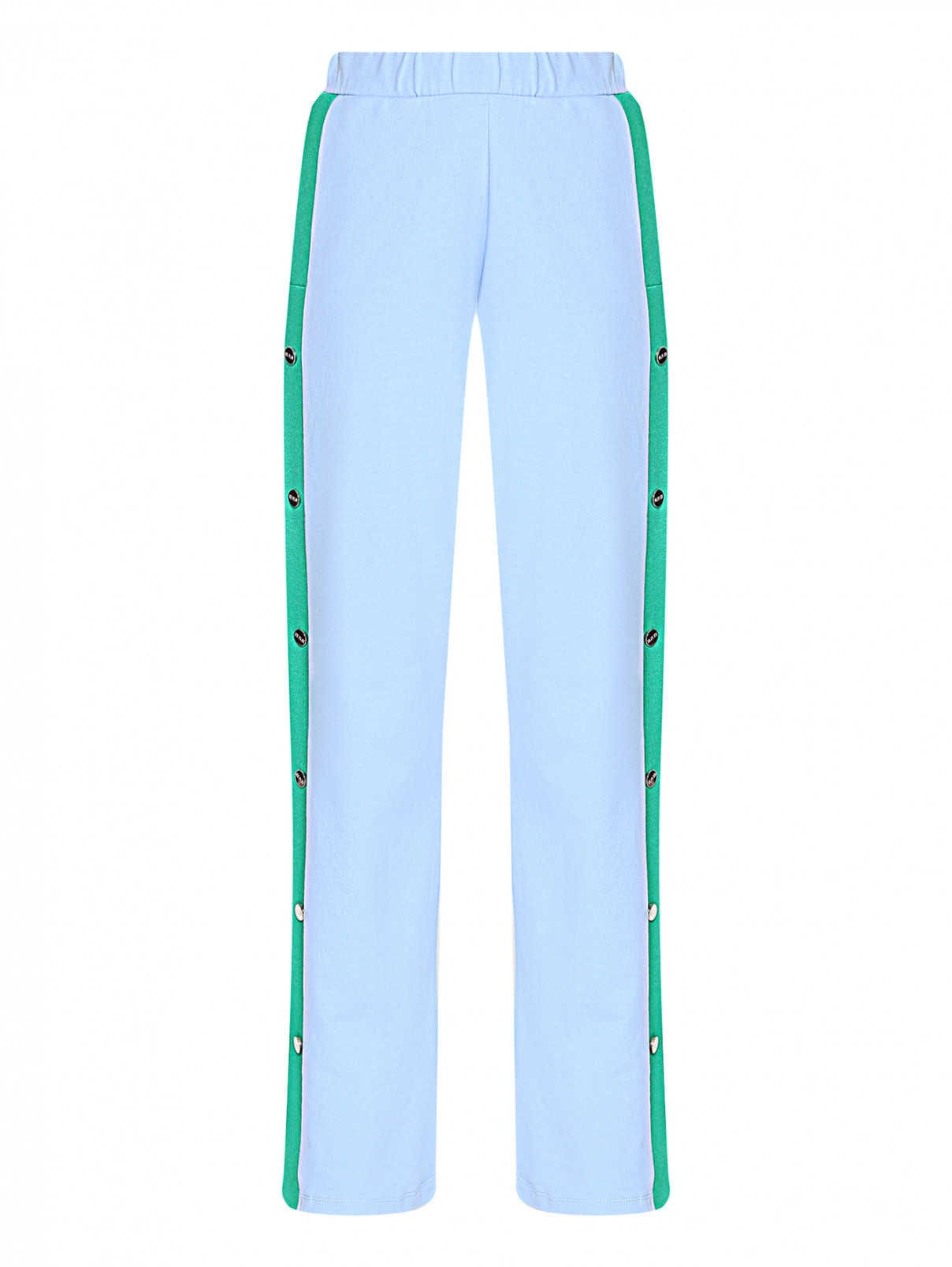 Трикотажные брюки с контрастной отделкой Ice Play  –  Общий вид  – Цвет:  Синий