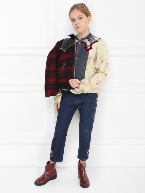 Джинсы с декоративными камнями Dsquared2 - МодельОбщийВид