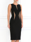 Платье-футляр из шерсти с контрастными вставками Michael Kors  –  Модель Верх-Низ