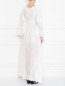 Платье из хлопка и шелка с кружевной отделкой Ermanno Firenze  –  МодельВерхНиз1
