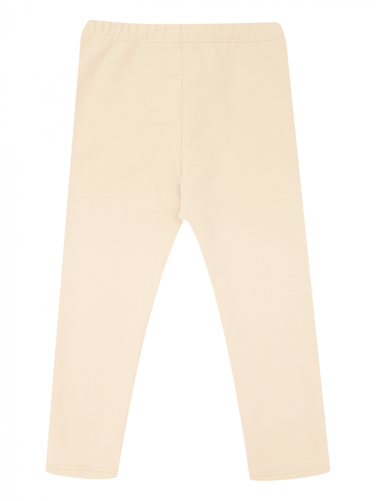 Однотонные брюки на резинке Il Gufo  –  Общий вид  – Цвет:  Бежевый
