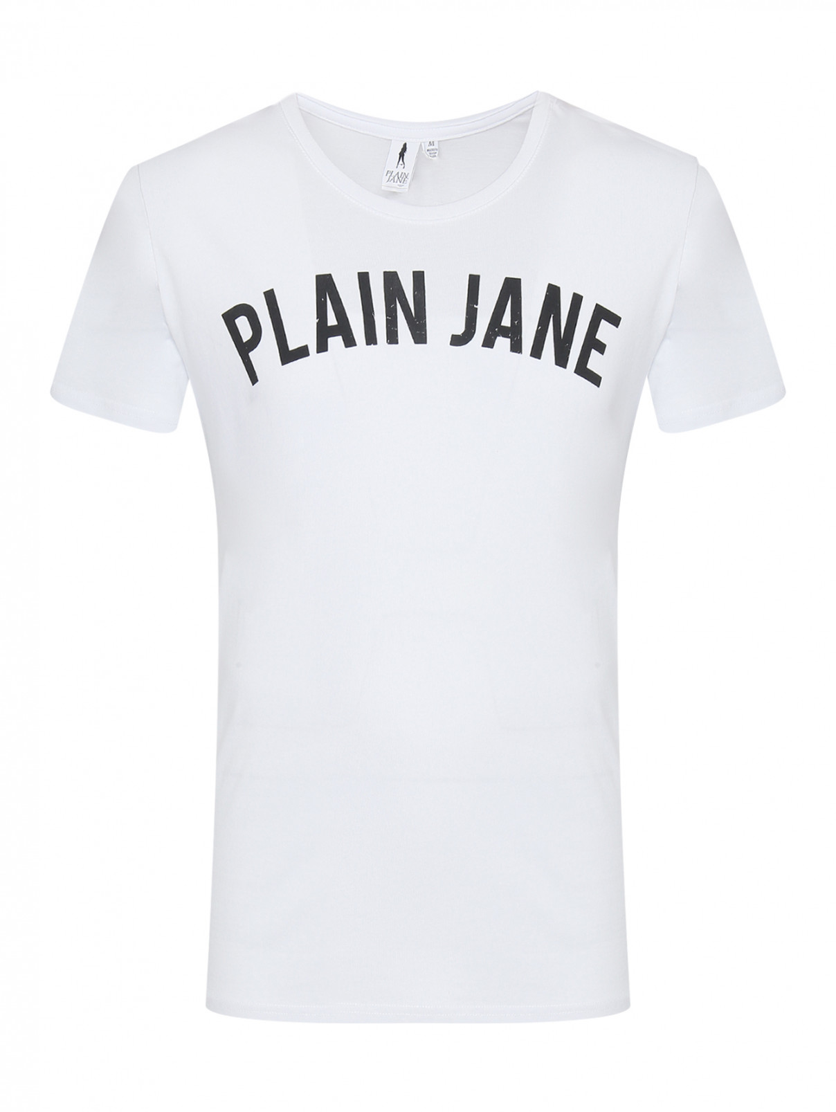 Футболка из хлопка с логотипом Plain Jane Homme  –  Общий вид