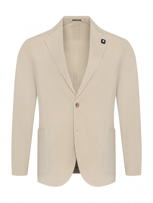 Пиджак из хлопка с карманами LARDINI - Общий вид