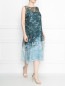 Платье из шелка с цветочным узором Marina Rinaldi  –  МодельОбщийВид