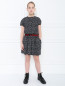 Платье трикотажное с принтом Karl Lagerfeld  –  МодельОбщийВид