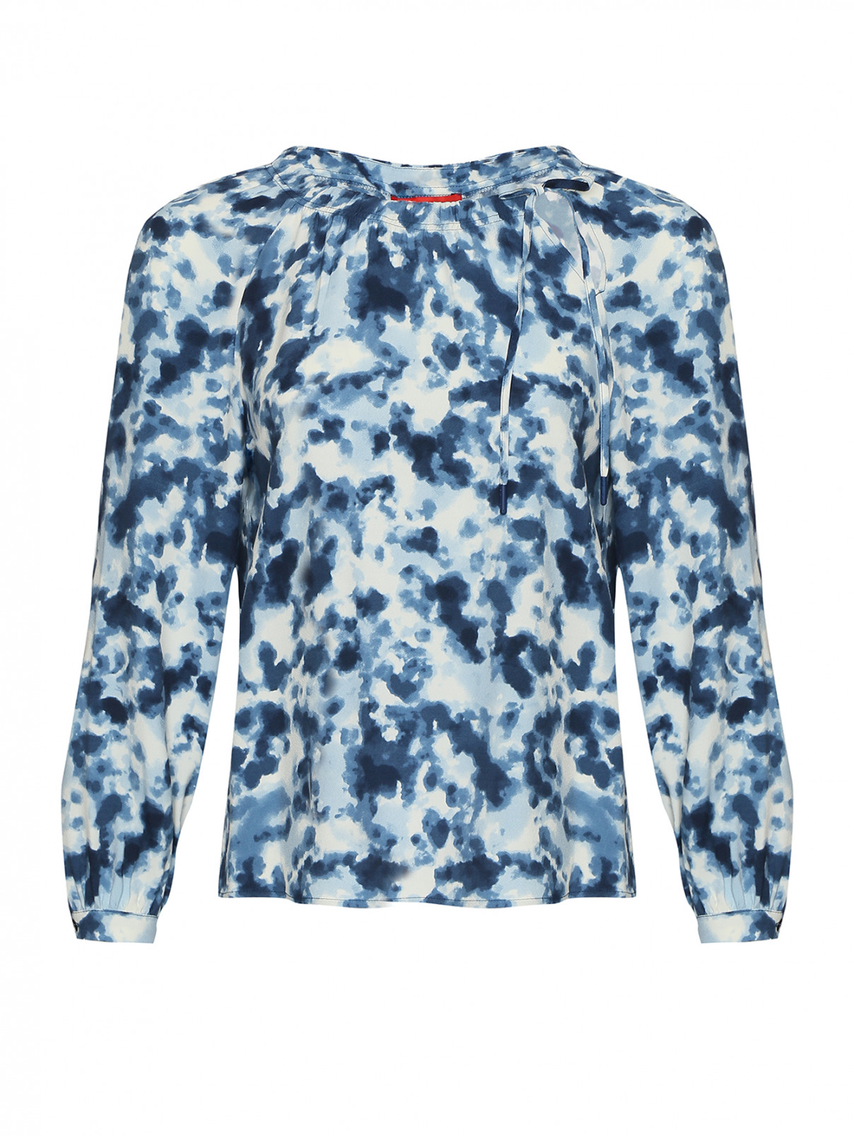 Блуза из вискозы с узором Max&Co  –  Общий вид  – Цвет:  Узор
