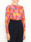 Блуза из шелка с цветочным узором Essentiel Antwerp  –  МодельВерхНиз