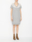 Платье из смешанного хлопка с кружевной вставкой TWINSET  –  МодельВерхНиз