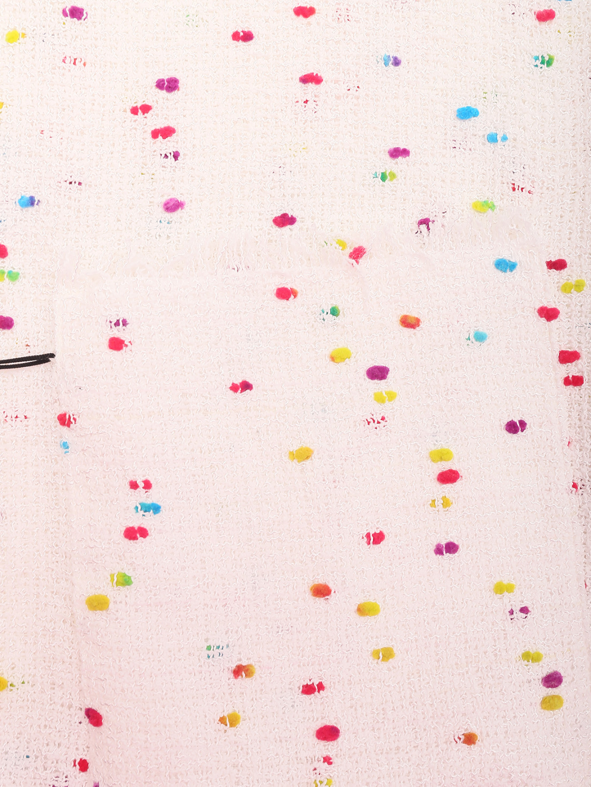Трикотажное пальто из смешанного хлопка с узором Marina Rinaldi  –  Деталь  – Цвет:  Белый