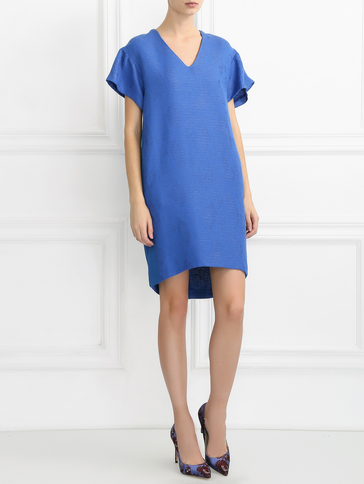 Платье-мини с боковыми карманами Nude  –  Модель Общий вид  – Цвет:  Синий