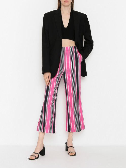 Брюки из смешанного хлопка с узором Weekend Max Mara - МодельОбщийВид