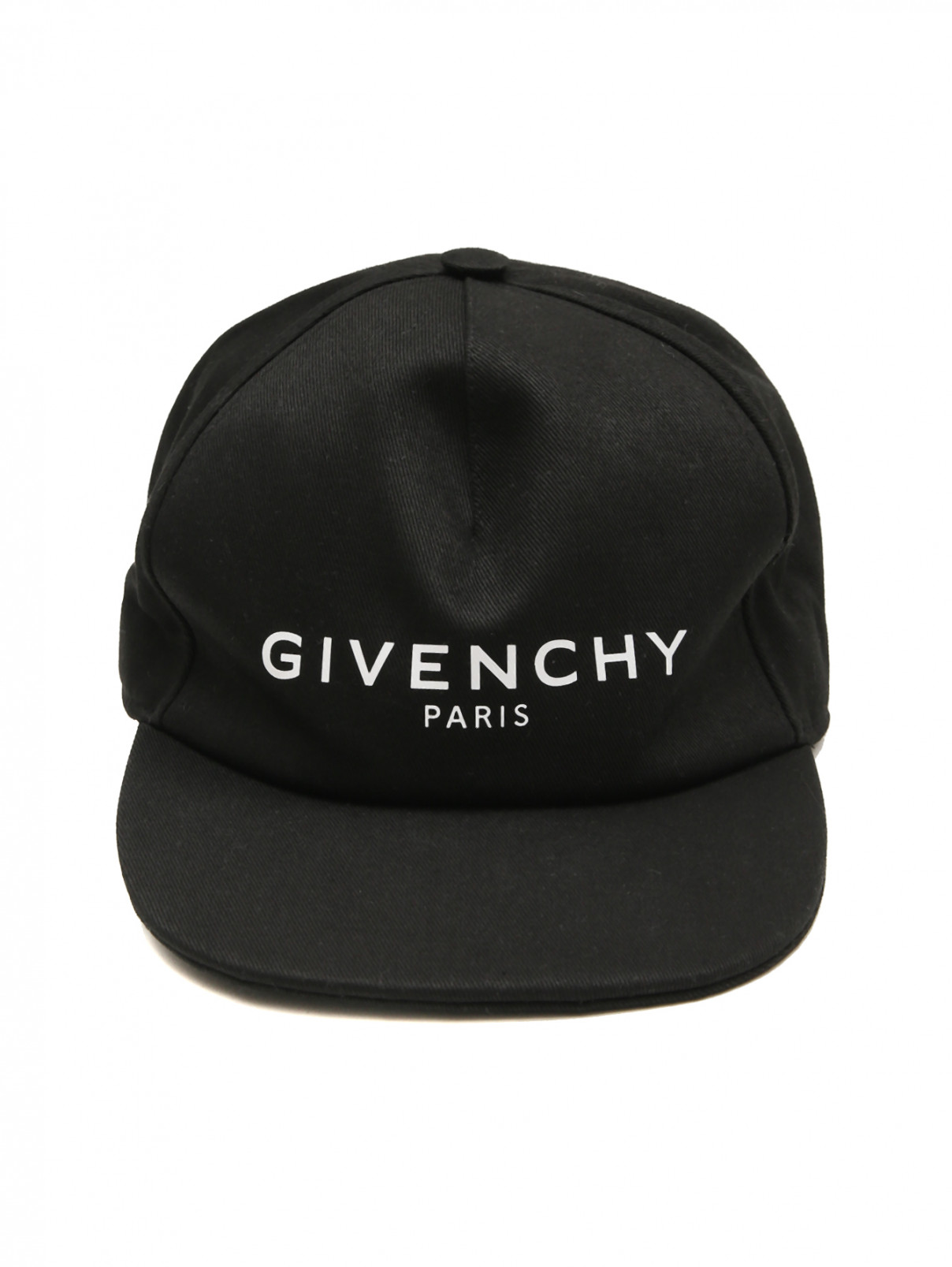 Бейсболка хлопковая с принтом Givenchy  –  Общий вид  – Цвет:  Черный
