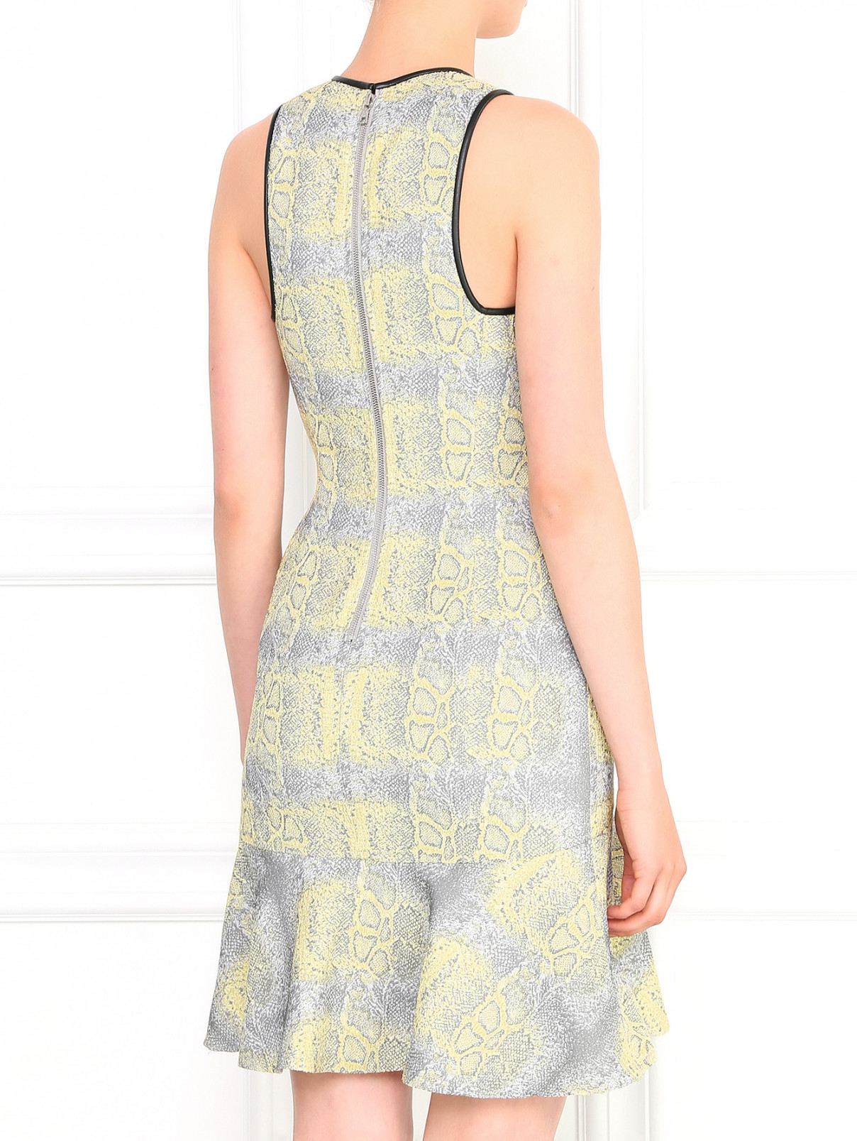 Платье-мини с абстрактным узором Yigal Azrouel  –  Модель Верх-Низ1  – Цвет:  Узор