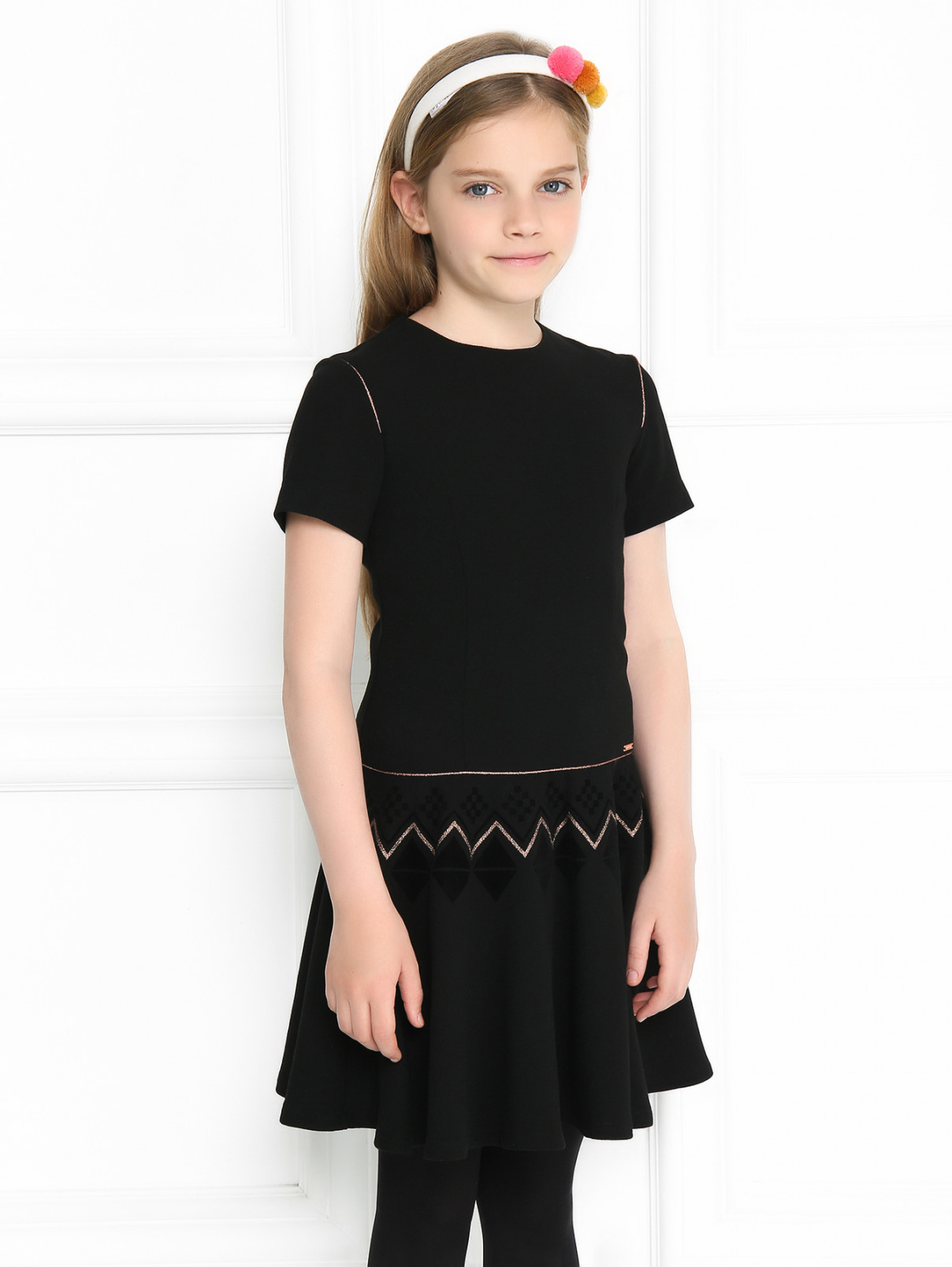 Платье на заниженной талии Junior Gaultier  –  МодельВерхНиз  – Цвет:  Черный