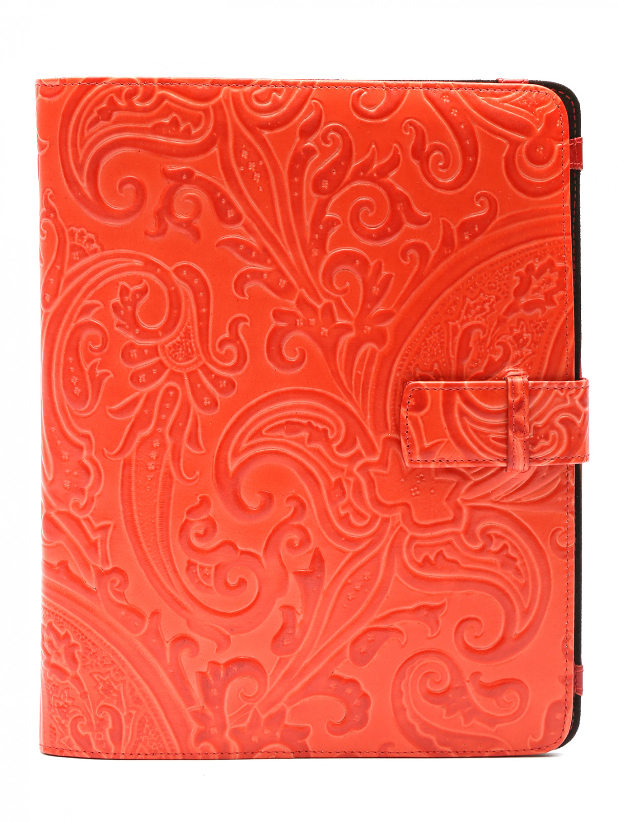 Чехол для iPad из кожи с тиснением Etro  –  Общий вид  – Цвет:  Красный