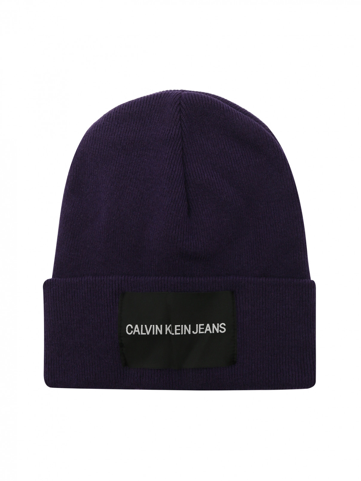 Шапка из шерсти Calvin Klein  –  Общий вид  – Цвет:  Фиолетовый