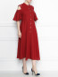 Платье из льна с короткими рукавами и боковыми карманами Persona by Marina Rinaldi  –  МодельОбщийВид