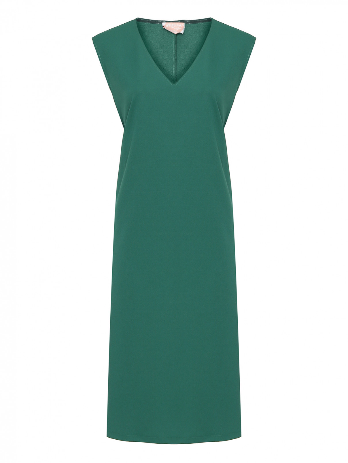 Платье с V-образным вырезом Persona by Marina Rinaldi  –  Общий вид  – Цвет:  Зеленый