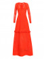 Платье-макси из смешанного хлопка фактурной вязки Manoush  –  Общий вид