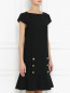 Платье из шерсти с декоративными пуговицами Alberta Ferretti  –  Модель Верх-Низ