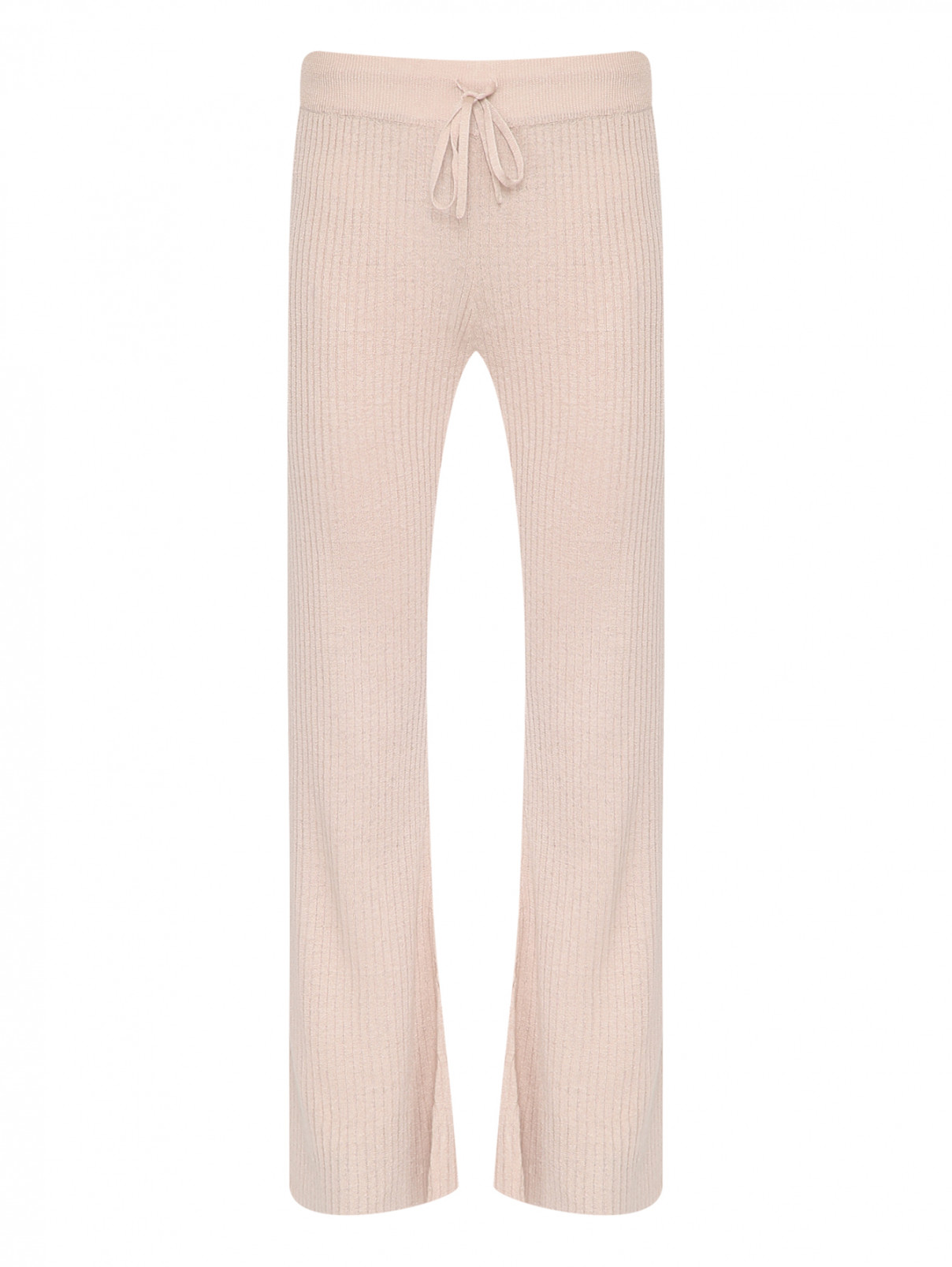 Трикотажные брюки из льна DEHA  –  Общий вид  – Цвет:  Бежевый