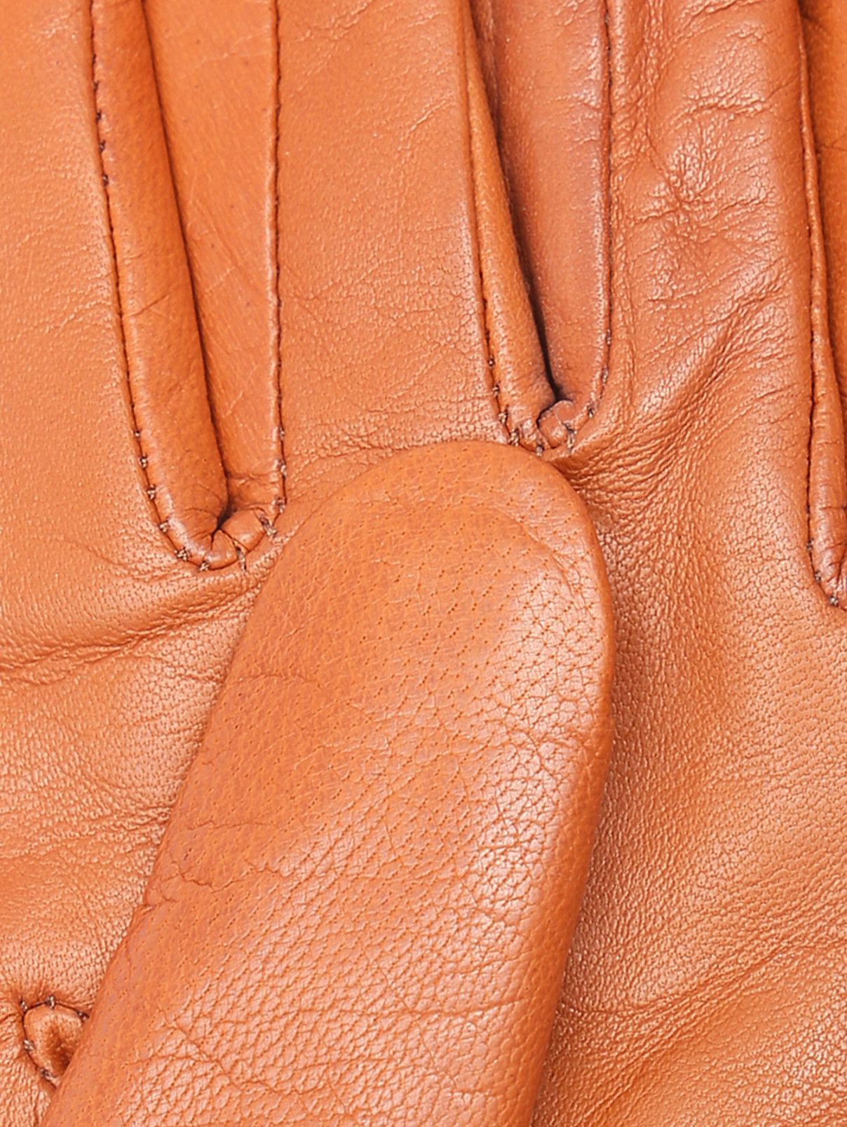 Перчатки из кожи с логотипом Moschino  –  Деталь1  – Цвет:  Коричневый