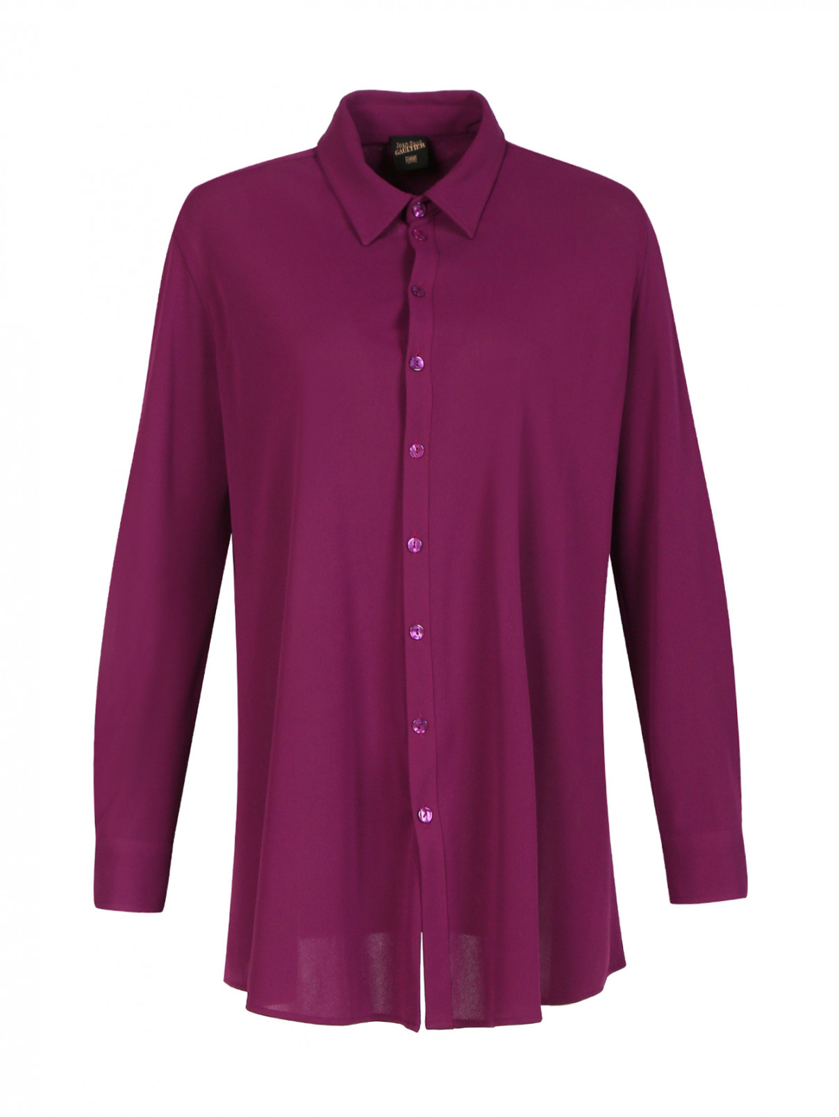 Блуза свободного кроя с длинными рукавами Jean Paul Gaultier  –  Общий вид  – Цвет:  Фиолетовый