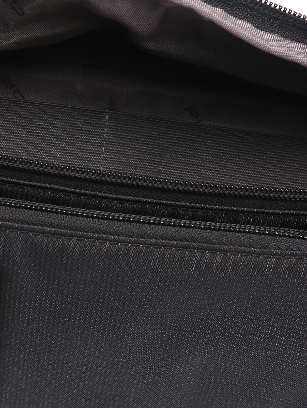 Поясная сумка из текстиля с логотипом Piquadro  –  Деталь1  – Цвет:  Черный