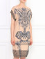 Трикотажное платье из хлопка с абстрактным узором Jean Paul Gaultier  –  Модель Верх-Низ