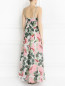 Платье-макси из хлопка с цветочным узором Max&Co  –  Модель Верх-Низ1