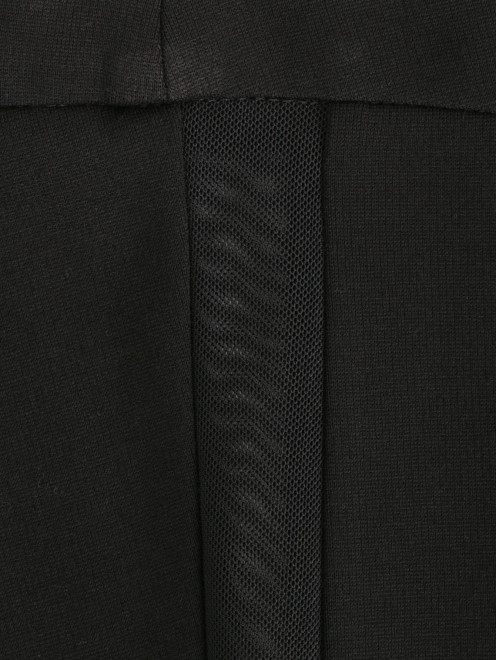 Трикотажные брюки с прозрачными вставками - Деталь1